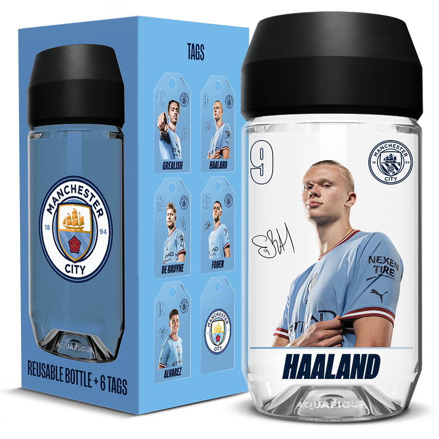 Manchester City Men’s Team - Aquafigure Bottle including 5 Players