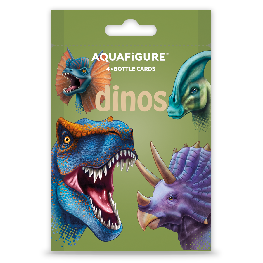 Dinos - Aquafigure Pouch including 4 bottle cards