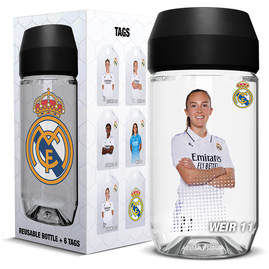 Real Madrid Women's Team - Aquafigure Bottle including 5 Players