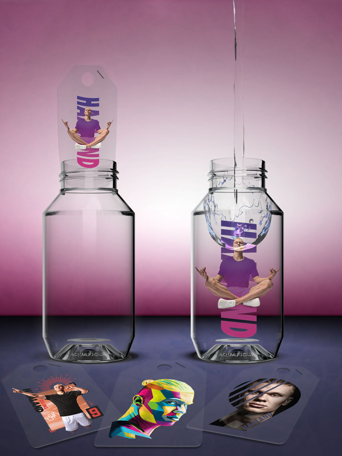 Real Madrid Women's Team - Aquafigure Bottle including 5 Players