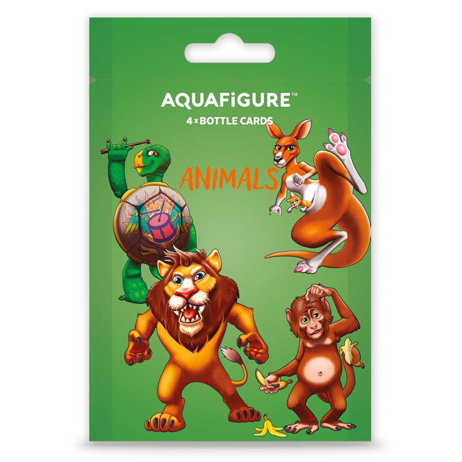 Animals - Aquafigure Pouch including 4 bottle cards
