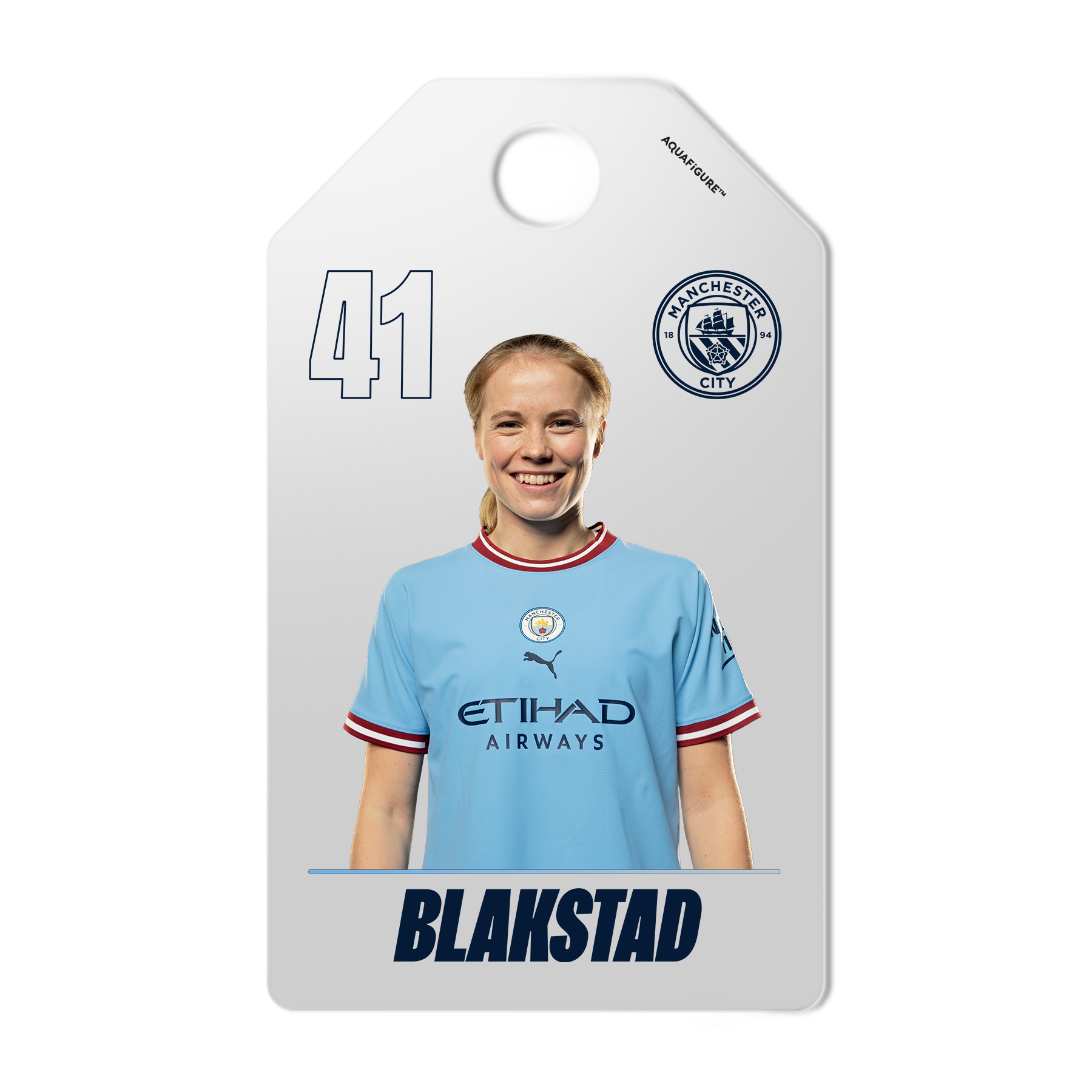 Manchester City kvinnelag - Aquafigure flaske inkludert klubblogo og 5 spillere