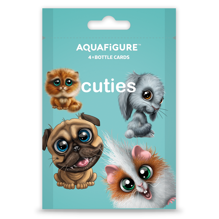 Cuties - Aquafigure Pouch including 4 bottle cards