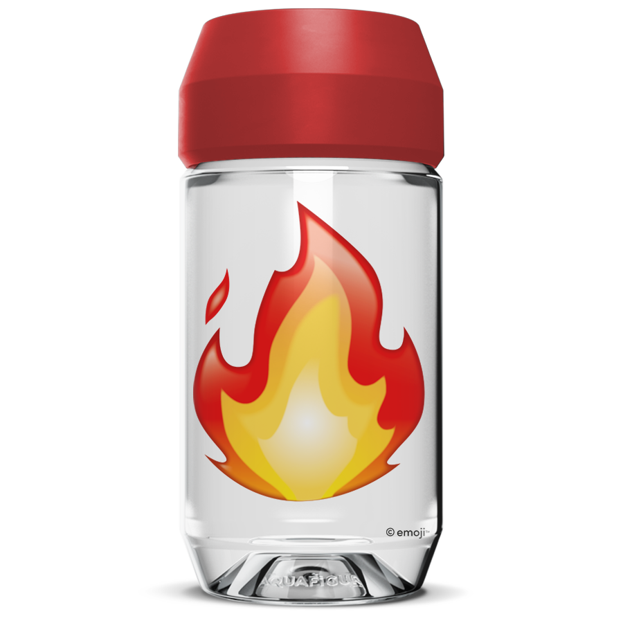Emoji Fire - Aquafigure bottle including 1 bottle card