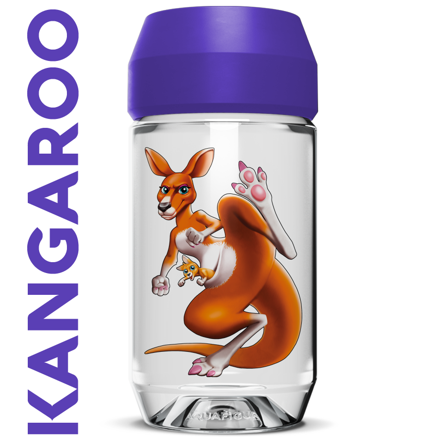 Animals Kangaroo - Aquafigure bottle including 1 bottle card