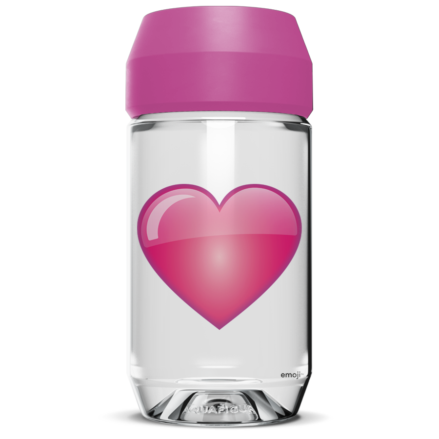 Emoji Pink Heart - Aquafigure bottle including 1 bottle card