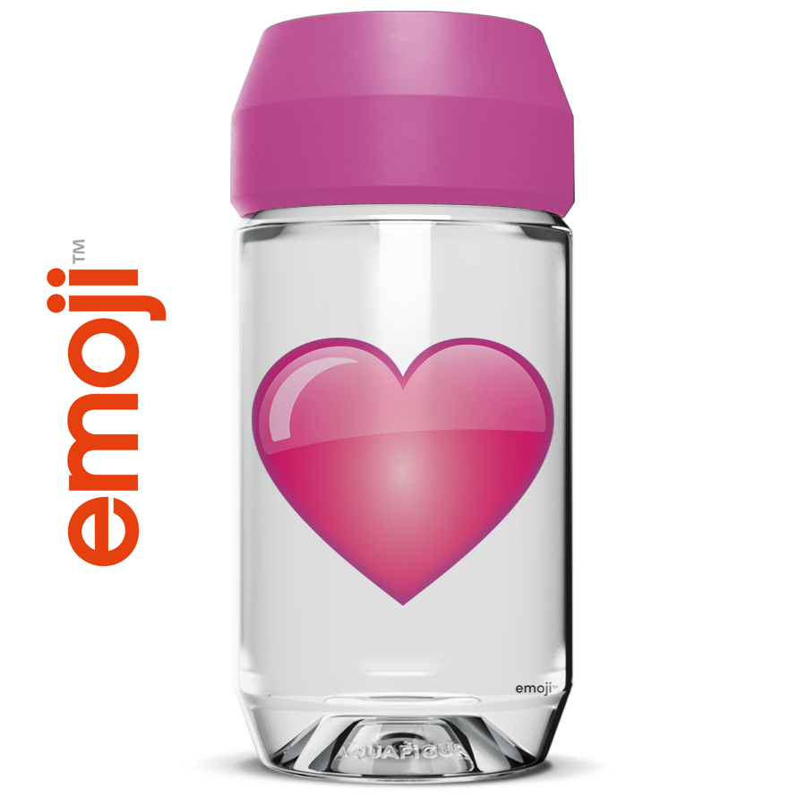Emoji Pink Heart - Aquafigure bottle including 1 bottle card