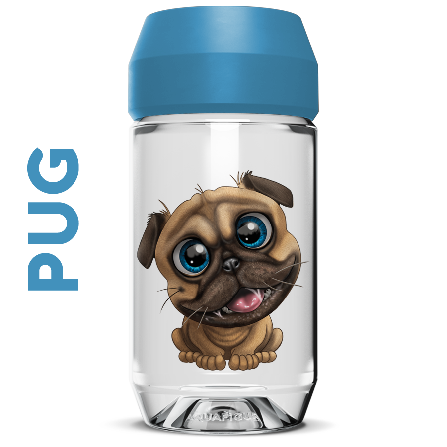 Cuties Pug - Aquafigure bottle including 1 bottle card