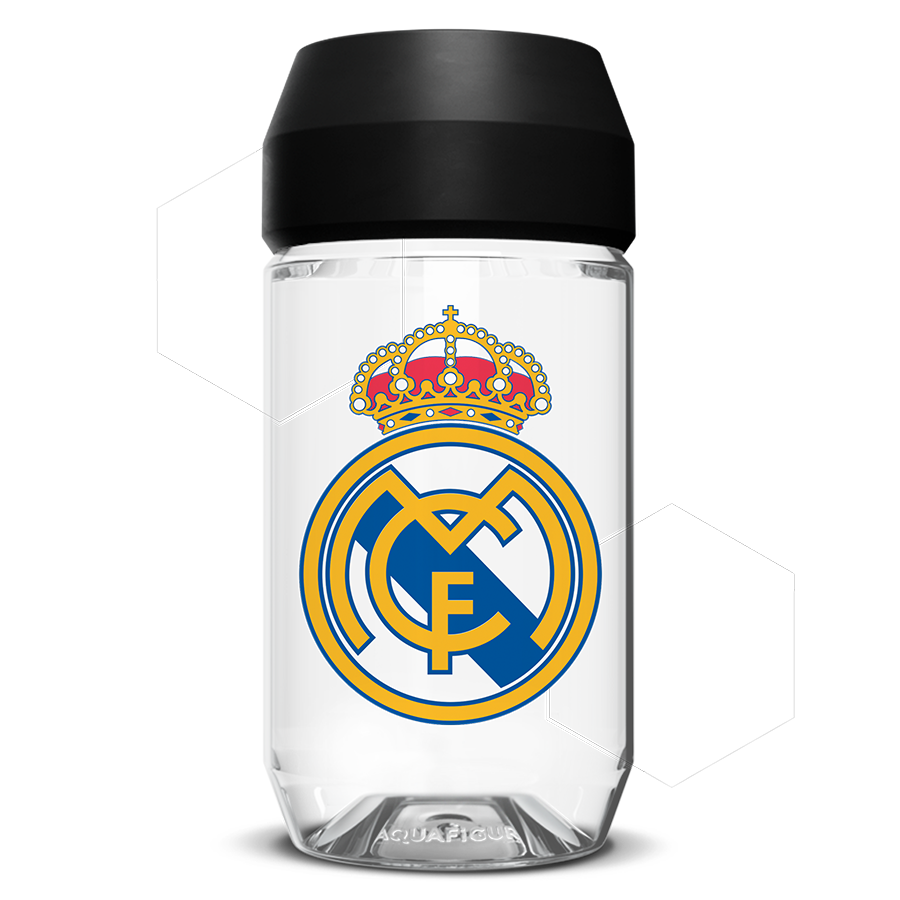 Equipo Real Madrid masculino - Botella Aquafigure con 6 Tags