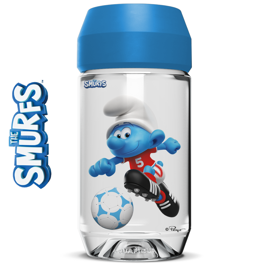 Soccer Smurf- Aquafigure Bottle including 1 bottle card