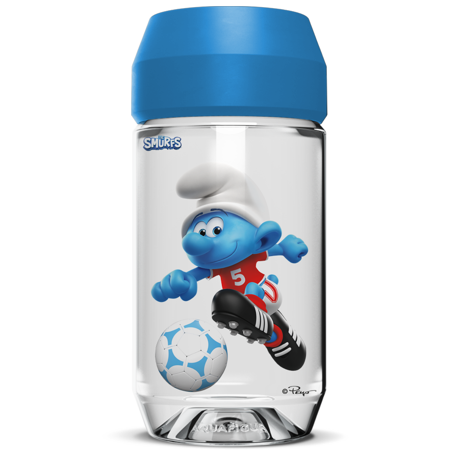 Soccer Smurf- Aquafigure Bottle including 1 bottle card