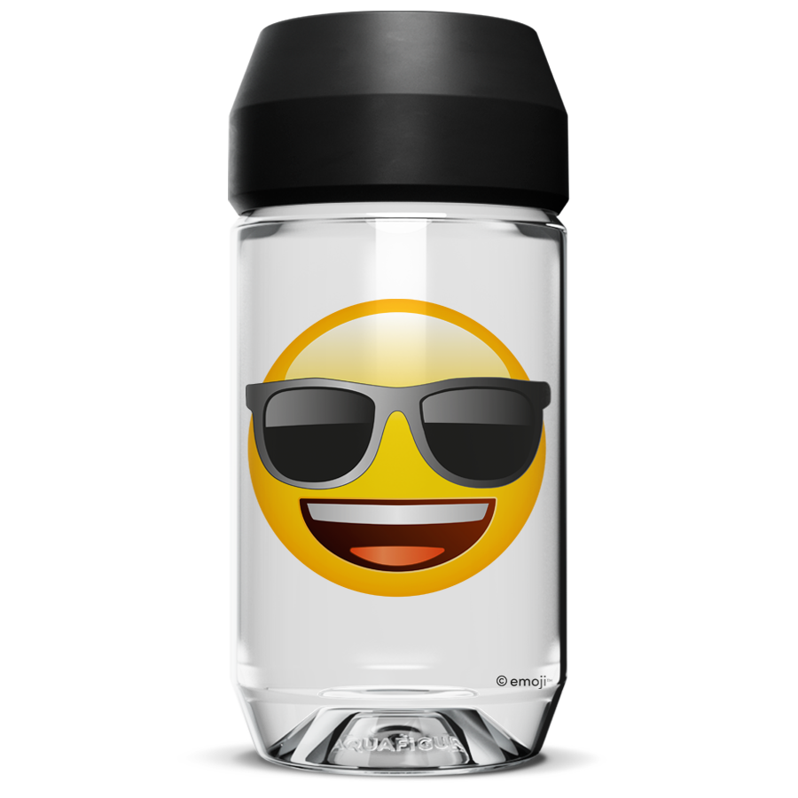 Emoji Sunglasses - Aquafigure bottle including 1 bottle card