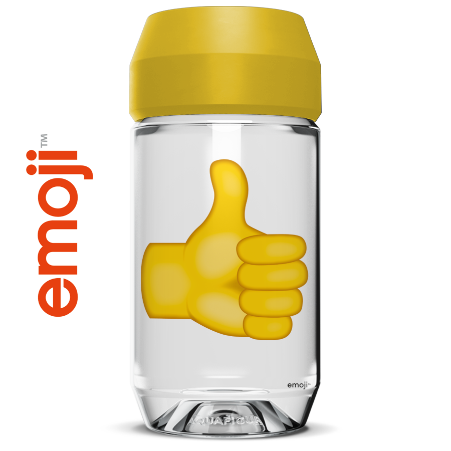 Emoji Thumbs Up - Aquafigure bottle including 1 bottle card