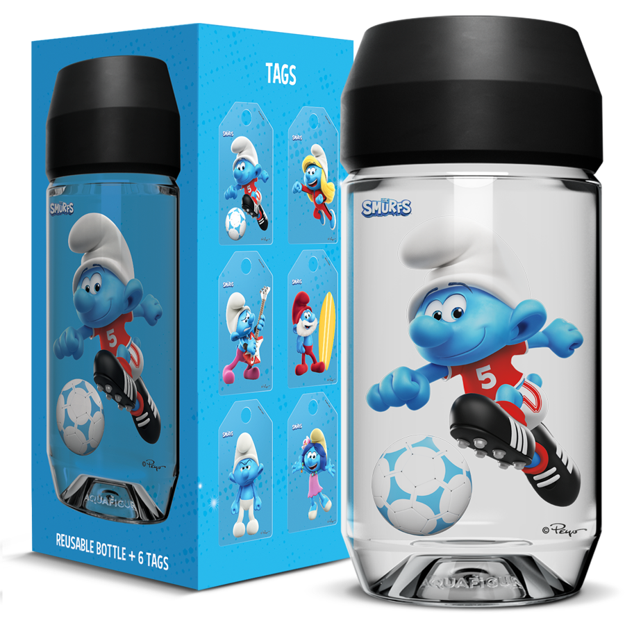 The Smurfs - Aquafigure Bottle including 6 Smurfs
